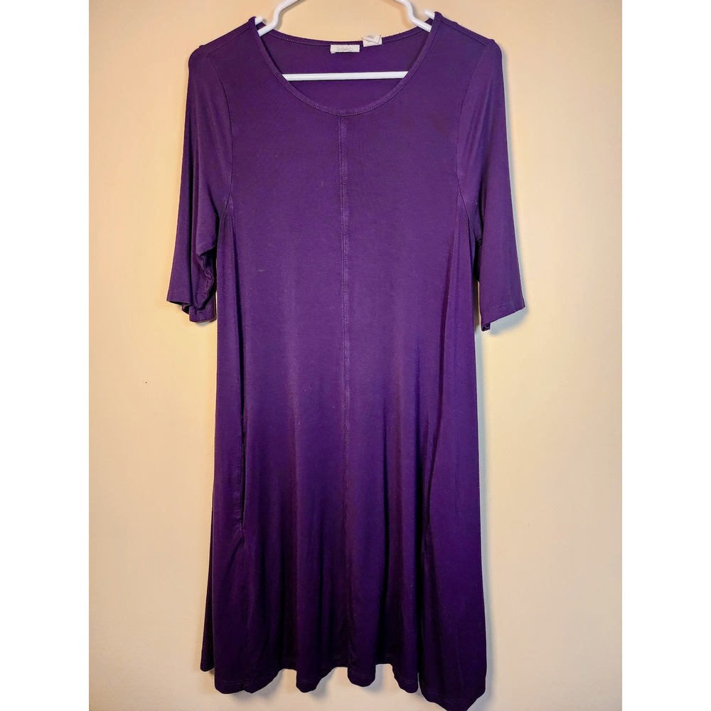 Vintage Sigrid Olsen Purple Rayon Midi Dress - 90s Whimsigoth Cottagecore Medium